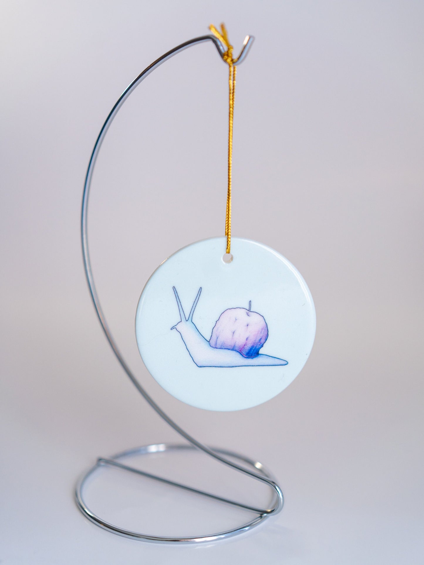 Snail Apple Ceramic Ornament