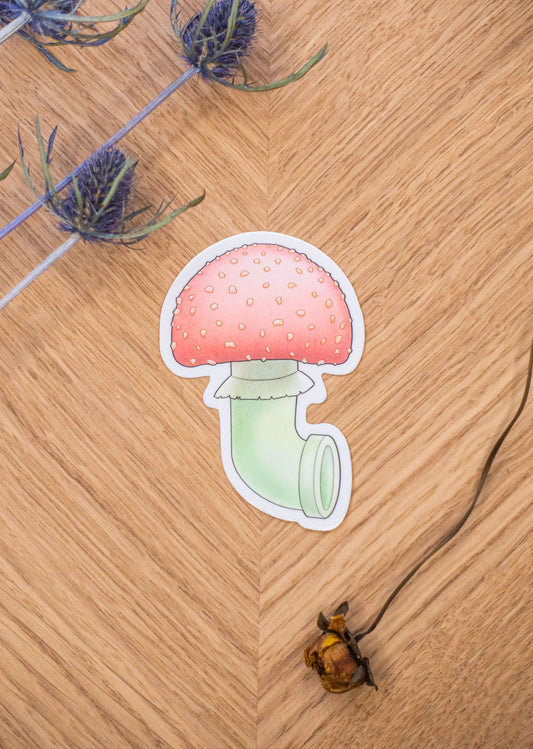 Mario Mushroom Pipe Sticker
