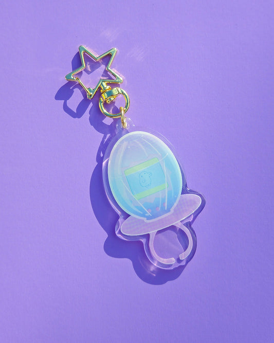 Tamagotchi Ring Pop Galaxy Keychain